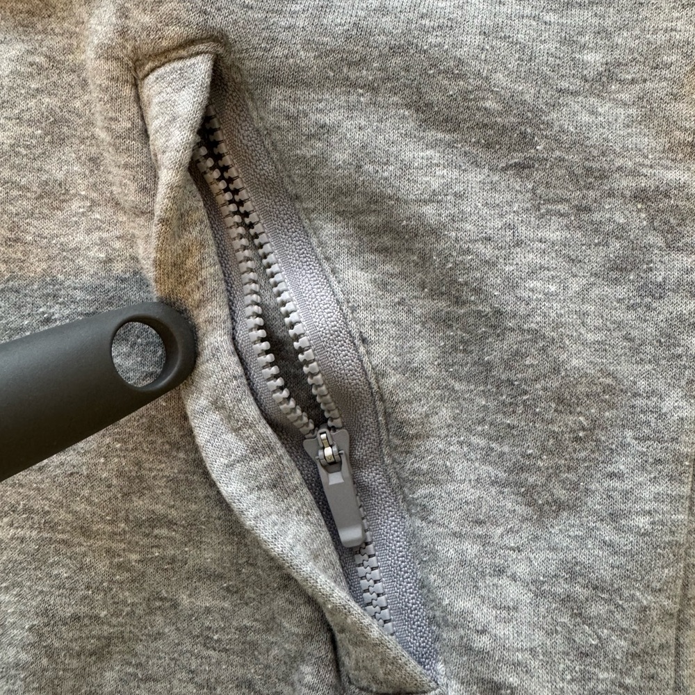 Nike Gray Zip Up Long Sleeve Front Zip Pockets Size Medium - Picture 7 of 12